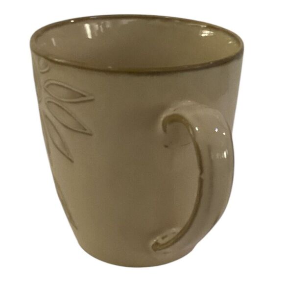 Pfaltzgraff Daisy Chain Flower Coffee Mugs Tea Cups Beige 3 3/4 Set Of 5 - Picture 4 of 6